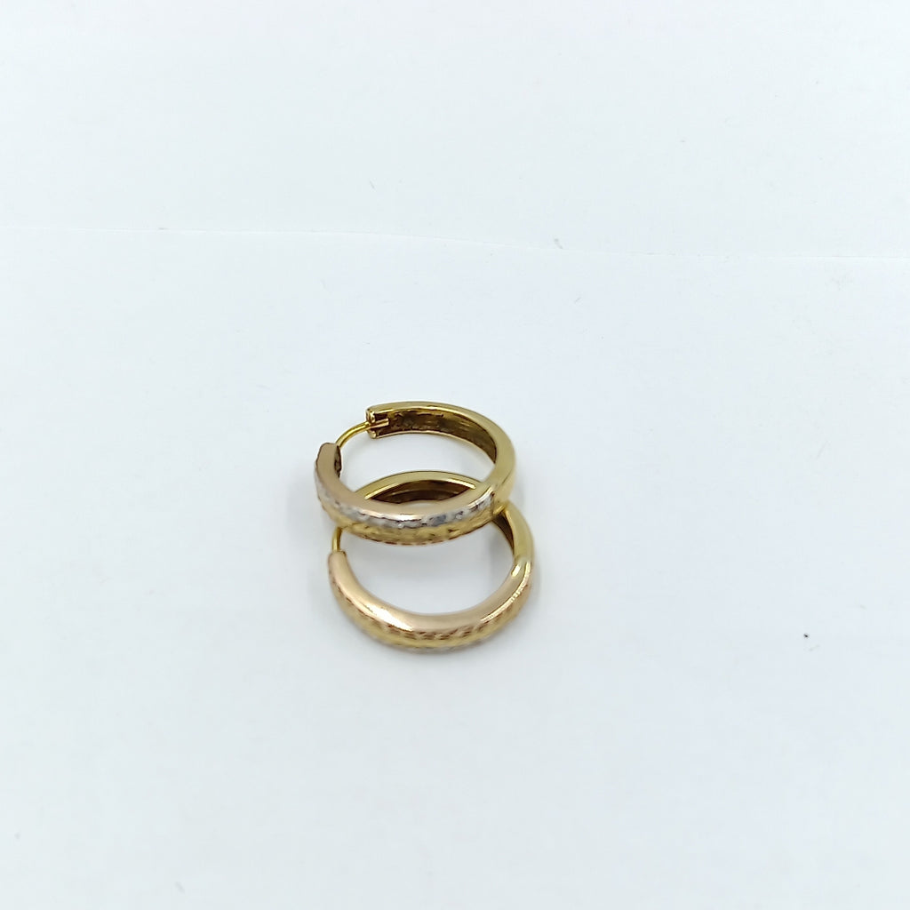 ARRACADAS PAR ORO, ORO COMBINADO 10 K 1.6 GRMS (SEMINUEVO)