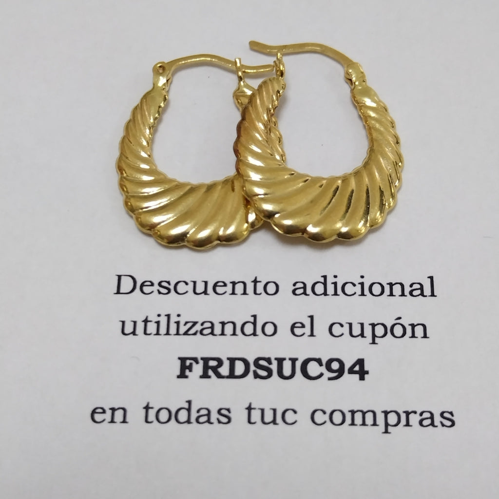 ARRACADAS PAR ORO 14 K 2 GRMS (SEMINUEVO)