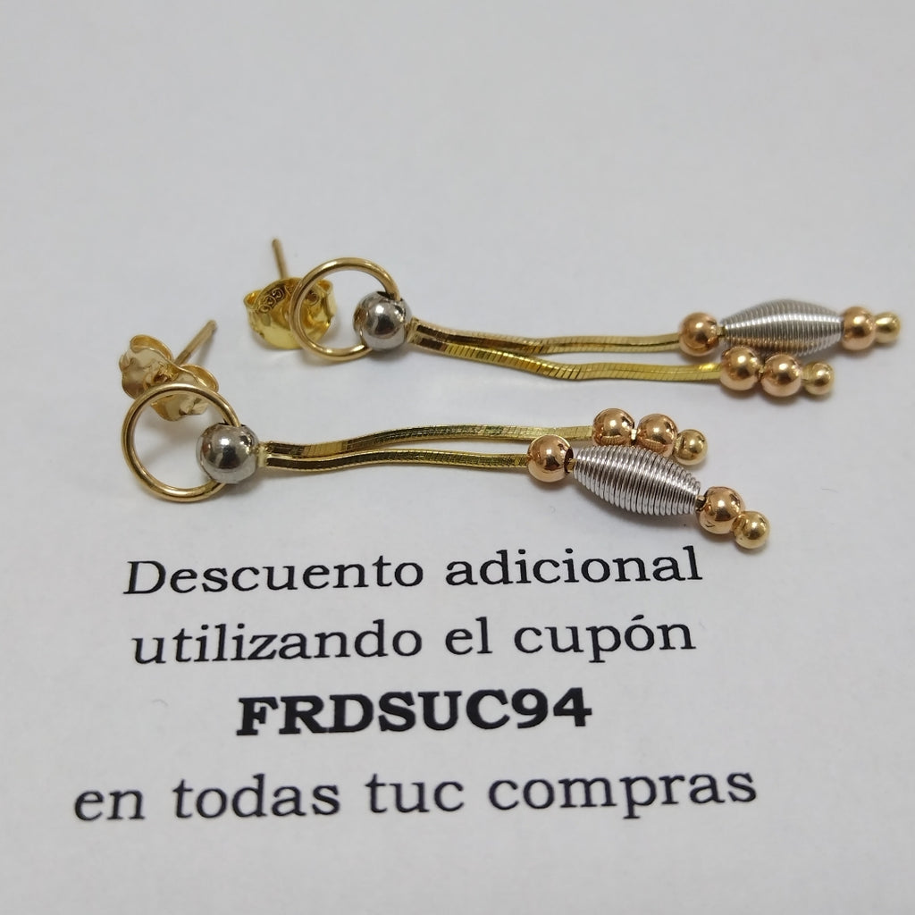 ARETES PAR ORO 10 K 2.9 GRMS (SEMINUEVO)