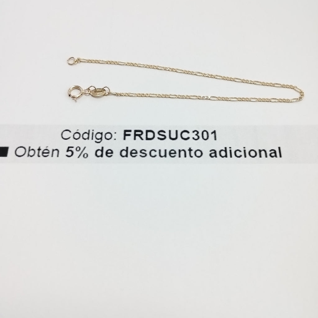 PULSERAS TEJIDO 3X1 ORO 14K 16 CM 0.9 GR (NUEVO)