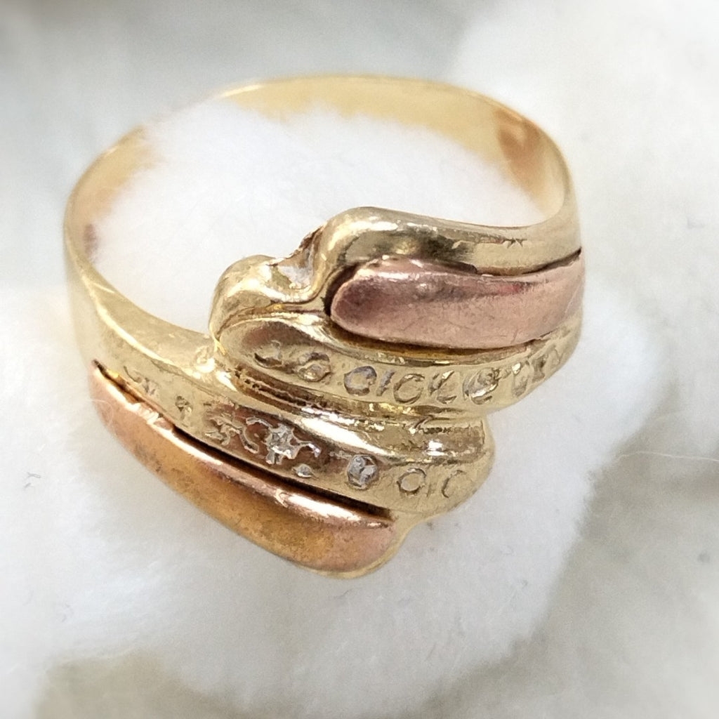 ANILLO ORO, ORO COMBINADO 14 K 4.5 GRMS (SEMINUEVO)