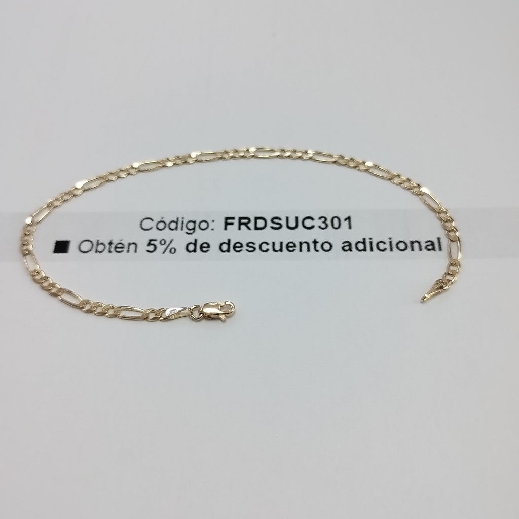 PULSERAS 3X1 ORO 14K 21 CM 3.3 GR (NUEVO)
