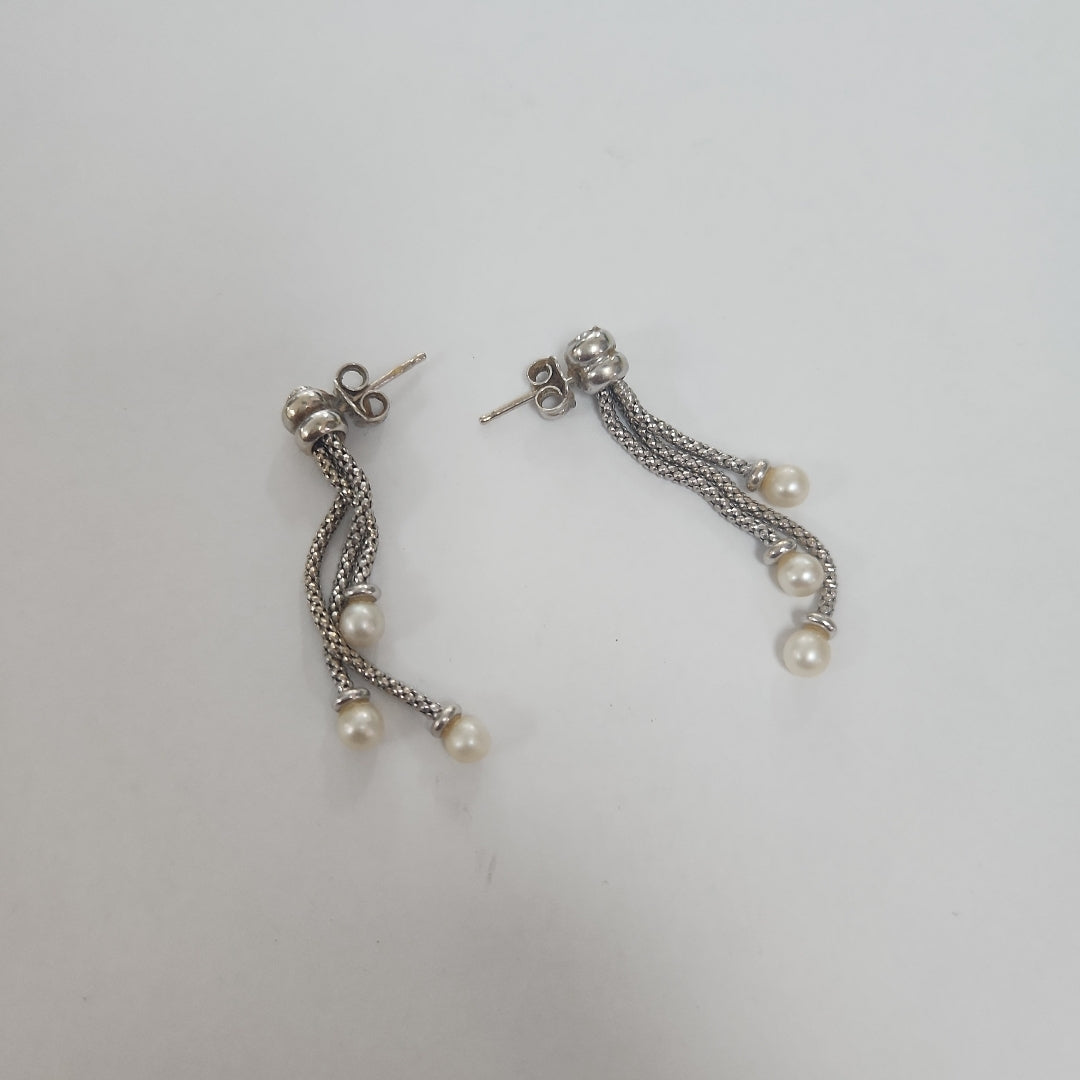 BROQUELES PAR ORO BLANCO 14 K 4.2 GRMS (SEMINUEVO)