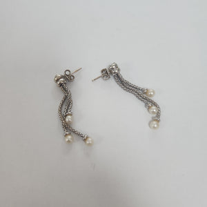 BROQUELES PAR ORO BLANCO 14 K 4.2 GRMS (SEMINUEVO)