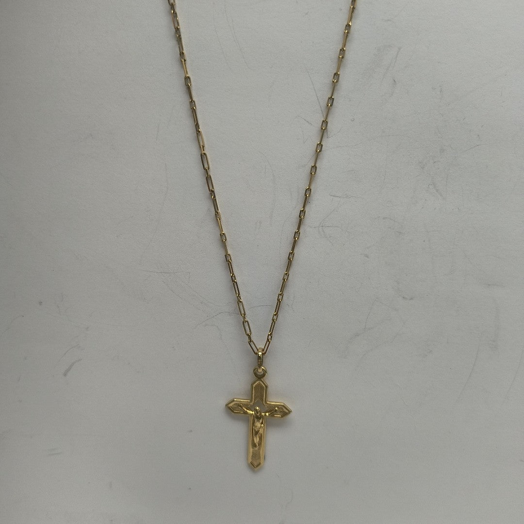 CADENA,CRUCIFIJO ORO 14 K 5,40 GRMS (SEMINUEVO)