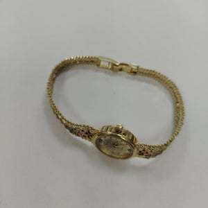 RELOJ CAJA Y PULSO ORO ORO, ORO COMBINADO 14 K 22.4 GRMS (SEMINUEVO)