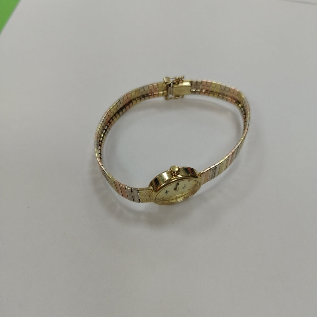RELOJ CAJA Y PULSO ORO ORO, ORO COMBINADO 14 K 21 GRMS (SEMINUEVO)