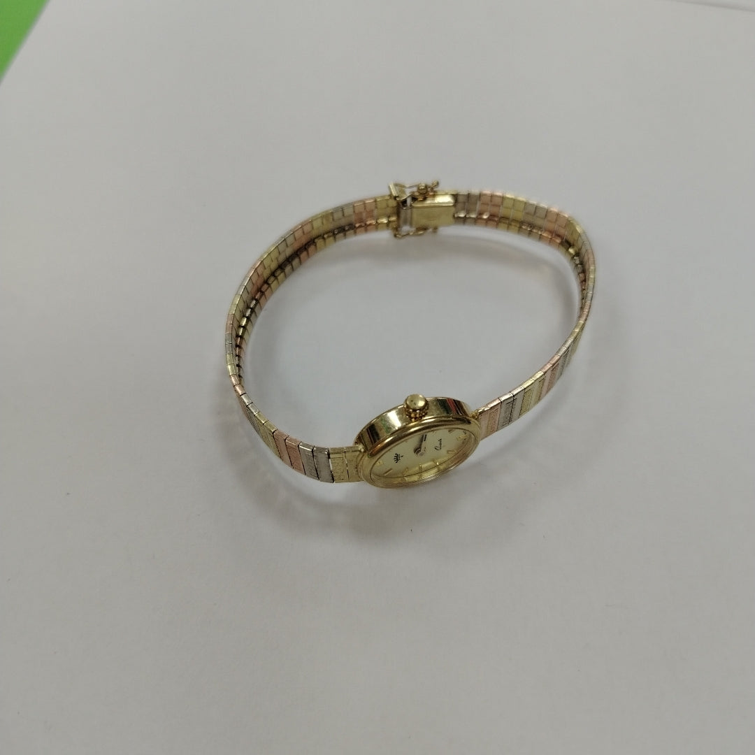 RELOJ CAJA Y PULSO ORO ORO, ORO COMBINADO 14 K 21 GRMS (SEMINUEVO)
