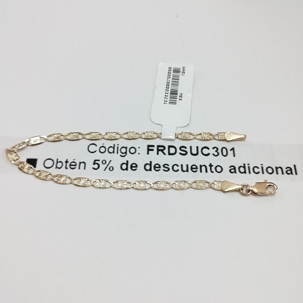 PULSERAS GUCHI ORO 14K 18 CM 2.9 GR (NUEVO)