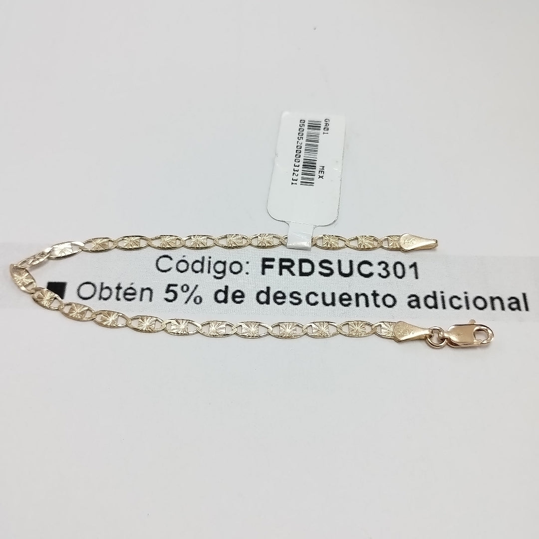 PULSERAS GUCHI ORO 14K 18 CM 2.9 GR (NUEVO)