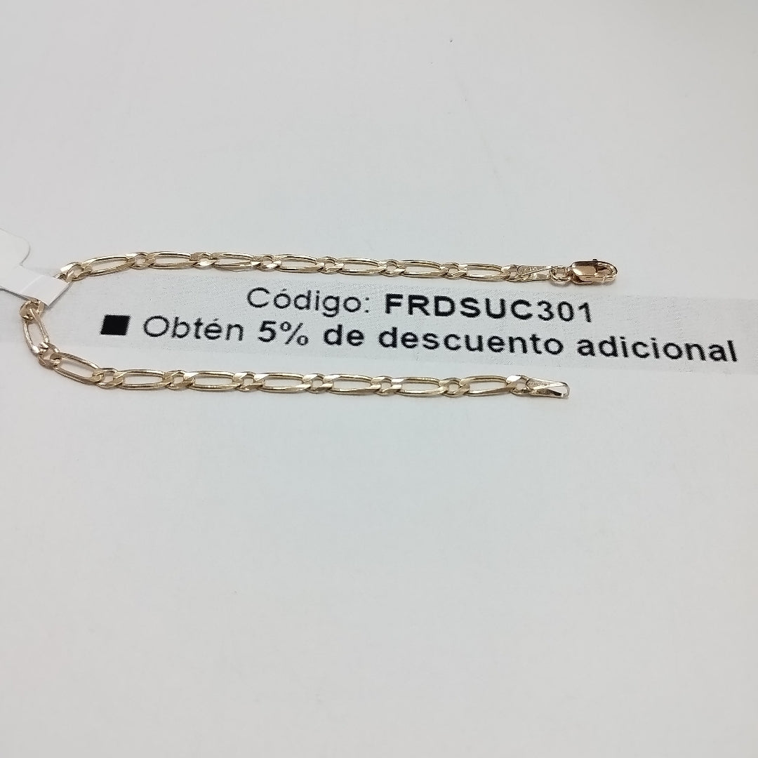 PULSERAS 1X1 ORO 14K 18 CM 2.7 GR (NUEVO)