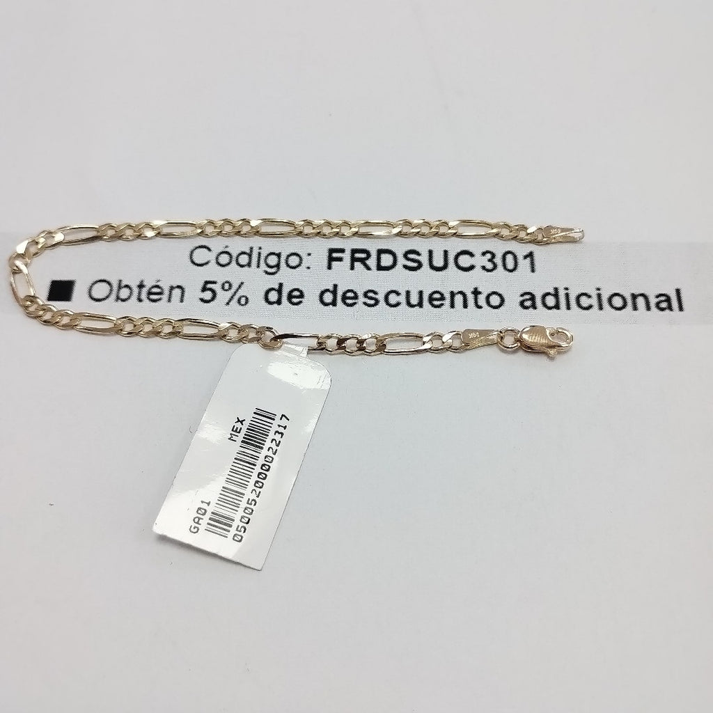 PULSERAS TEJIDO 3X1 ORO 14K 18 CM 2.9 GR (NUEVO)