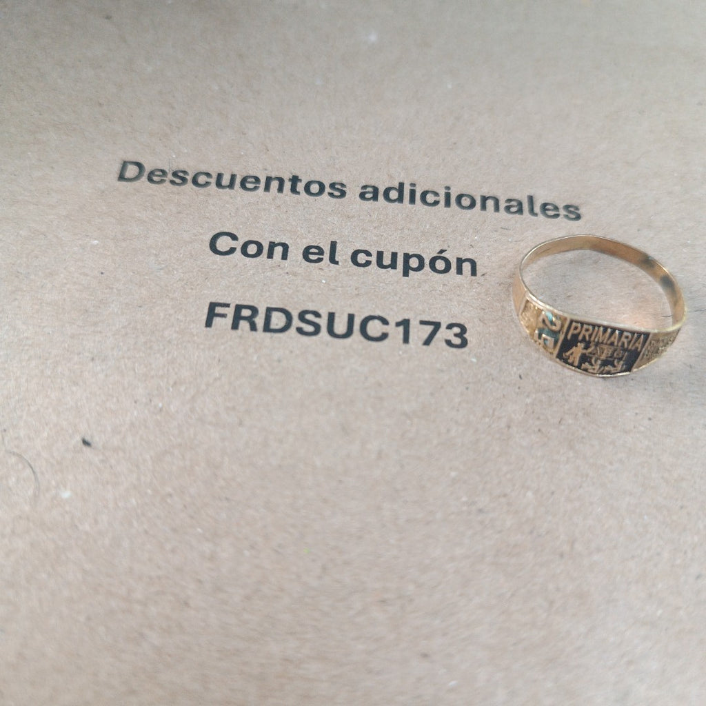 ANILLO DE GRADUACIÓN ORO 8 K 1.3 GRMS (SEMINUEVO)