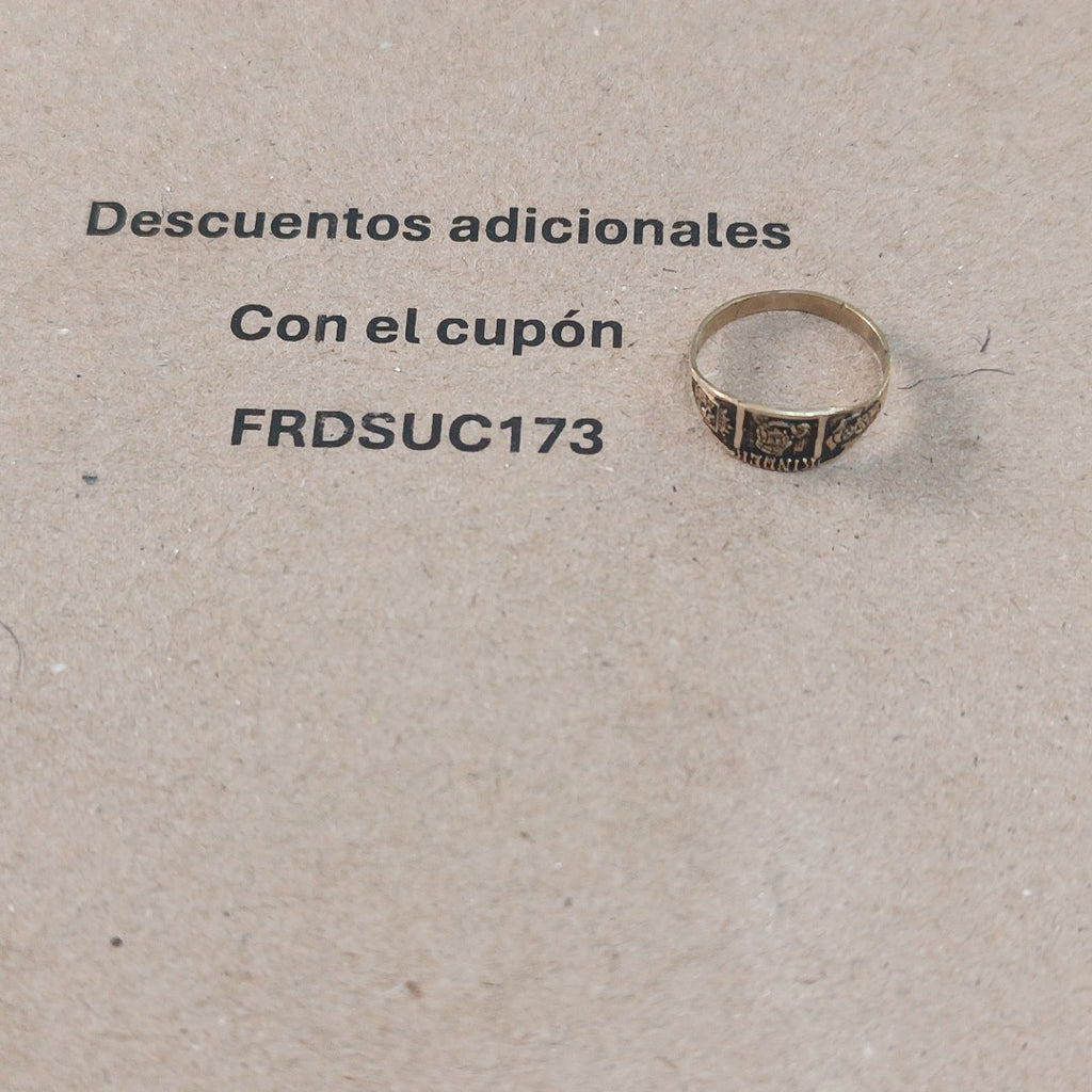ANILLO DE GRADUACIÓN ORO 8 K 0.8 GRMS (SEMINUEVO)