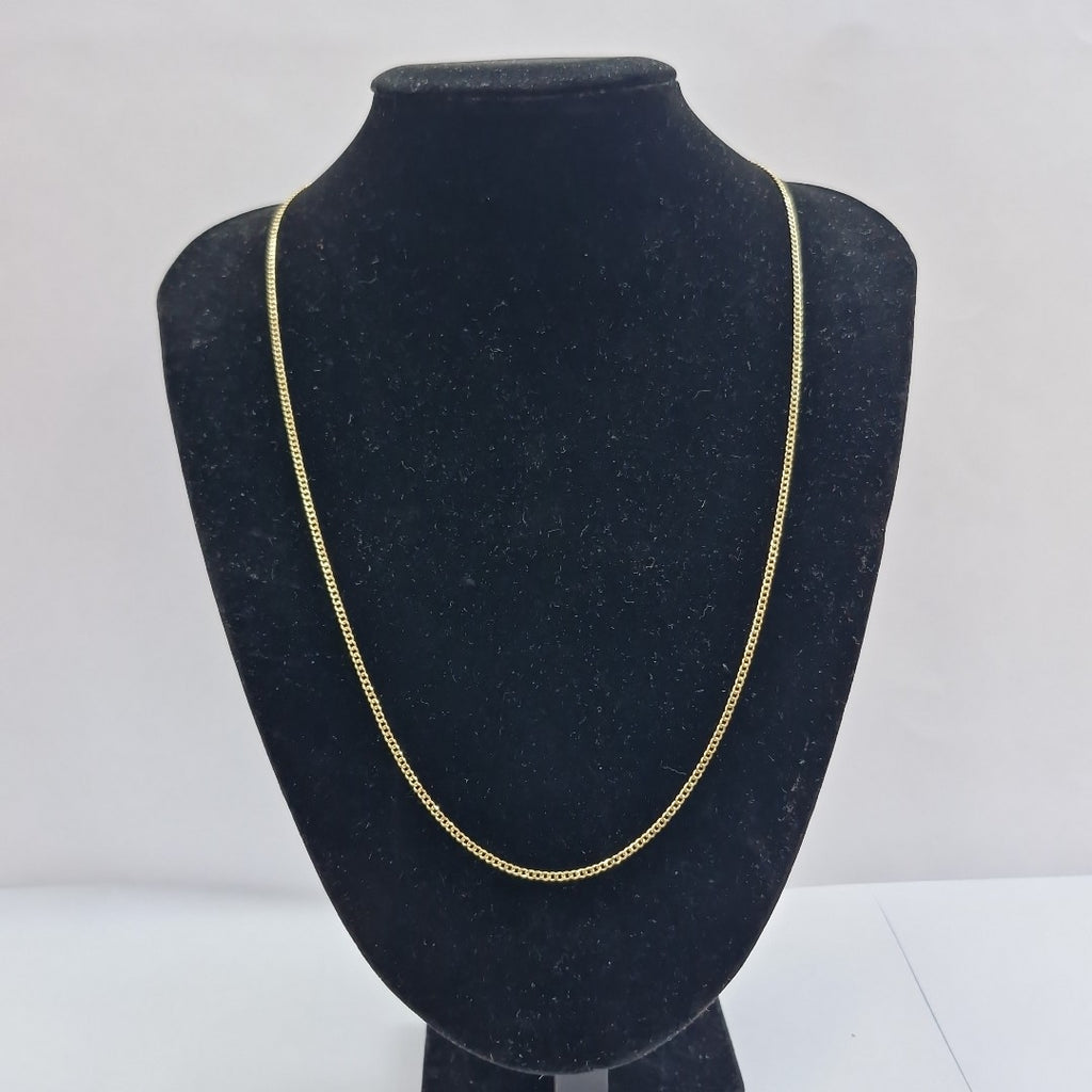 CADENAS TEJIDO BARBADA ORO 10K 60 CM 4.1 GR (NUEVO)