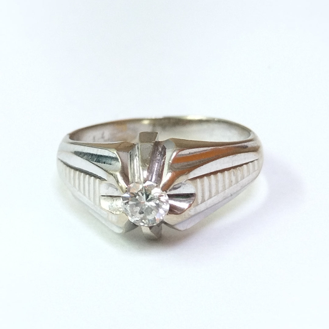 ANILLO ORO BLANCO 18 K 5.8 GRMS (SEMINUEVO)