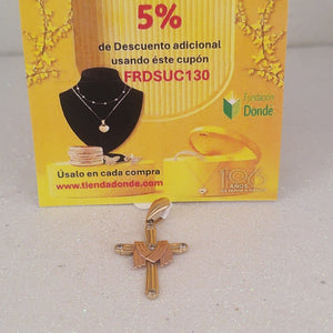 CRUZ, DIJE ORO 14 K 2.4 GRMS (SEMINUEVO)