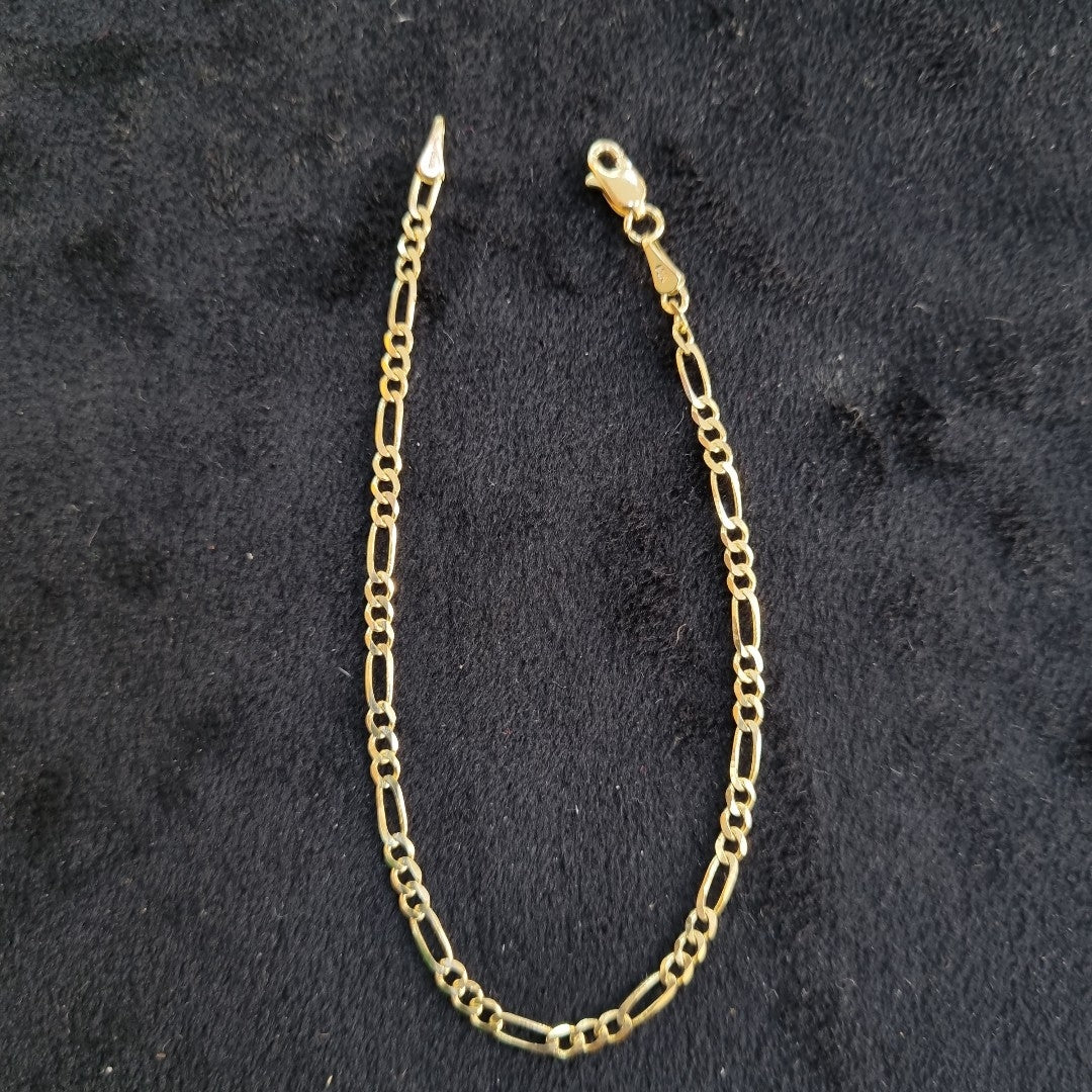 PULSERAS 3X1 ORO 14K 18 CM 1.8 GR (NUEVO)