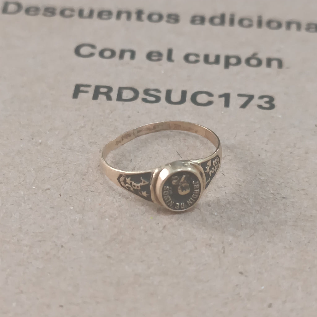 ANILLO DE GRADUACIÓN ORO 10 K 1.2 GRMS (SEMINUEVO)