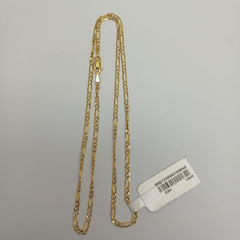 CADENAS TEJIDO 3X1 DIAMANTADA ORO 14K 55 CM 4.4 GR (NUEVO)