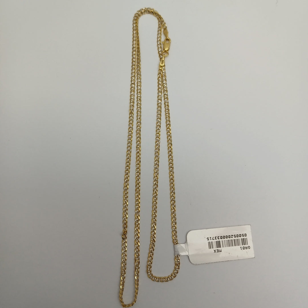 CADENAS BARBADA DIAMANTADA ORO 14K 60 CM 6.2 GR (NUEVO)