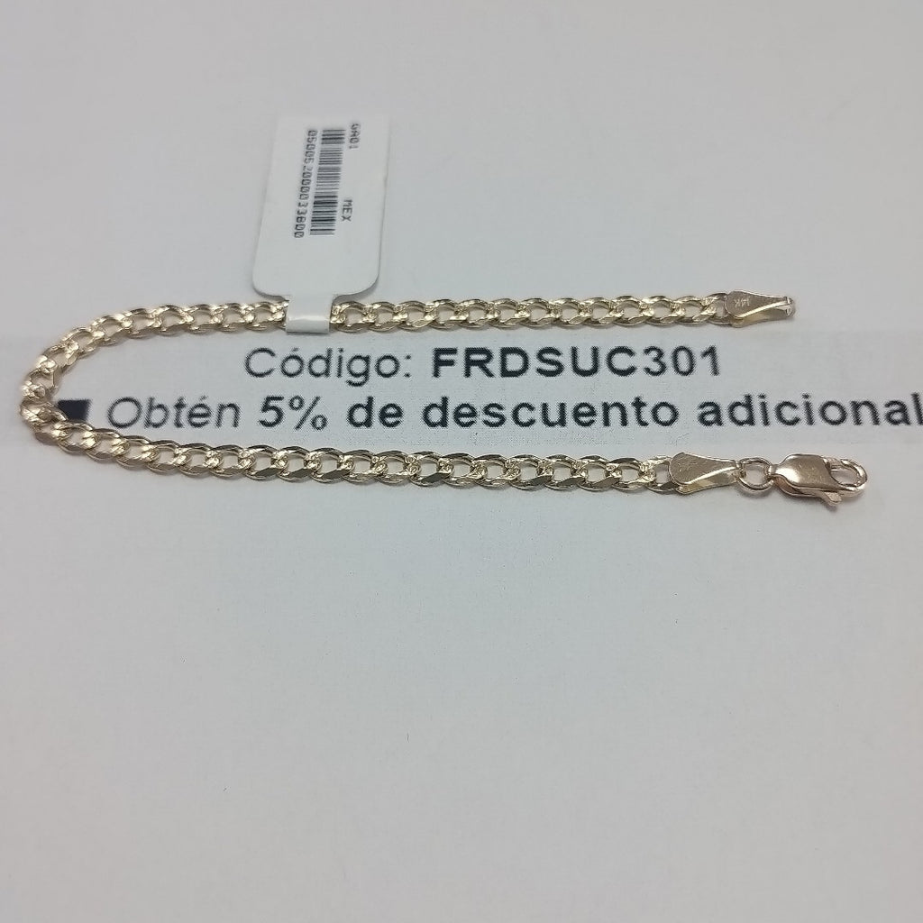 PULSERAS BARBADA ORO 14K 18 CM 4.6 GR (NUEVO)