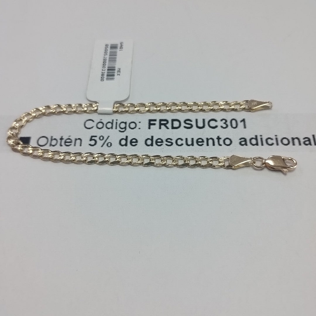 PULSERAS BARBADA ORO 14K 18 CM 4.6 GR (NUEVO)