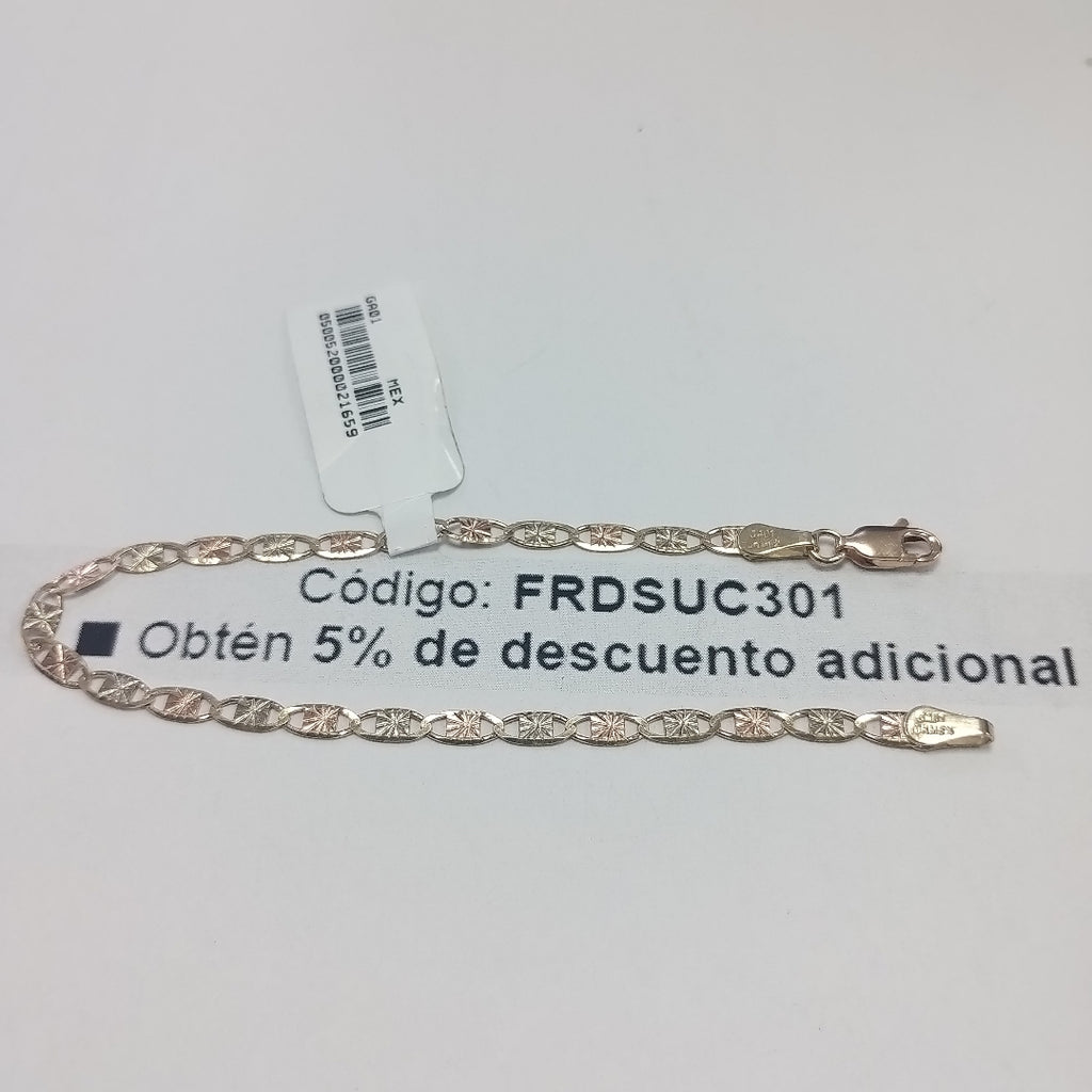 PULSERAS TEJIDO GUCHI ORO 10K 18 CM 2.7 GR (NUEVO)