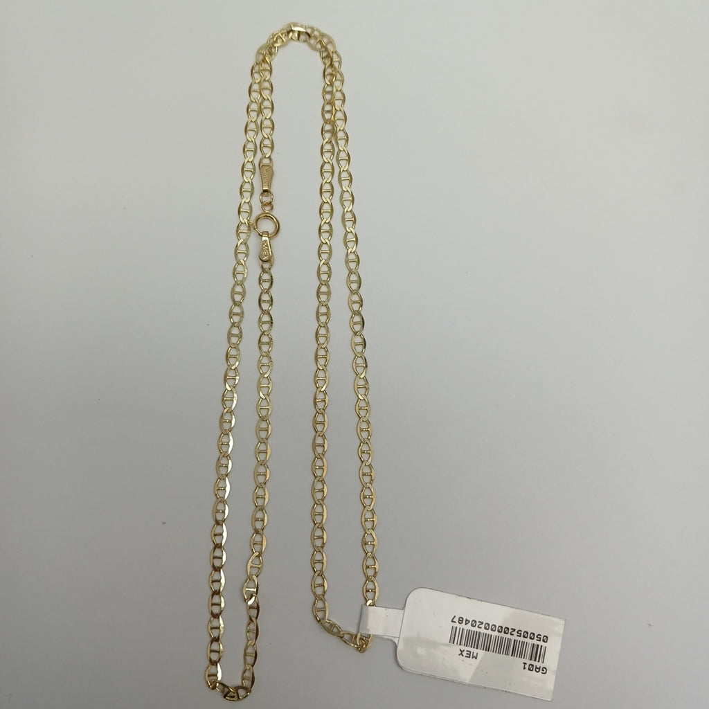 CADENAS TEJIDO GUCHI ORO 10K 55 CM 3.9 GR (NUEVO)