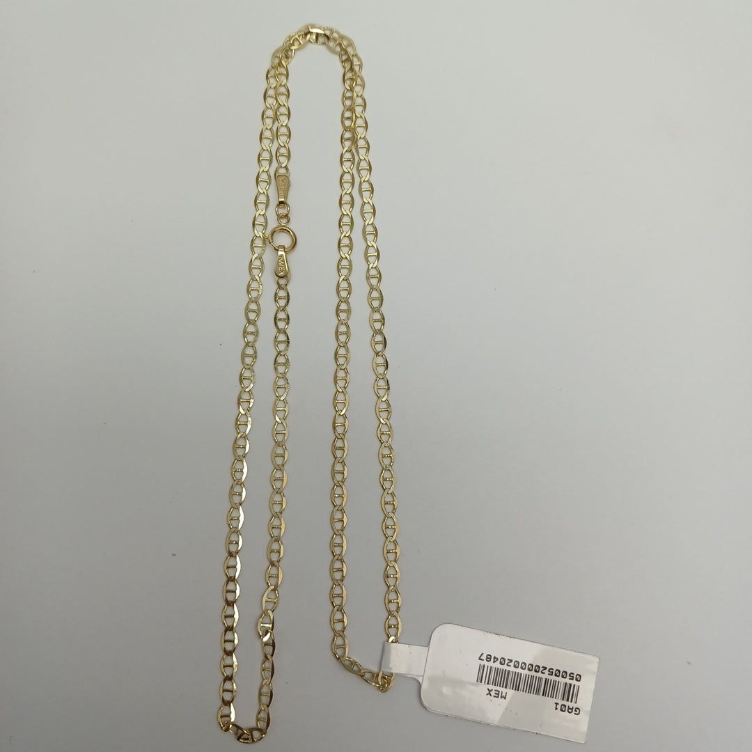 CADENAS TEJIDO GUCHI ORO 10K 55 CM 3.9 GR (NUEVO)