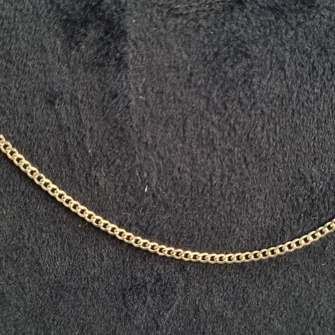 CADENAS TEJIDO BARBADA ORO 10K 50 CM 3.5 GR (NUEVO)