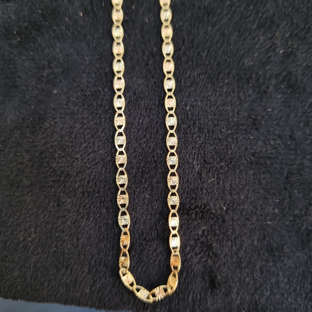CADENAS TEJIDO GUCHI ORO 10K 55 CM 3 GR (NUEVO)