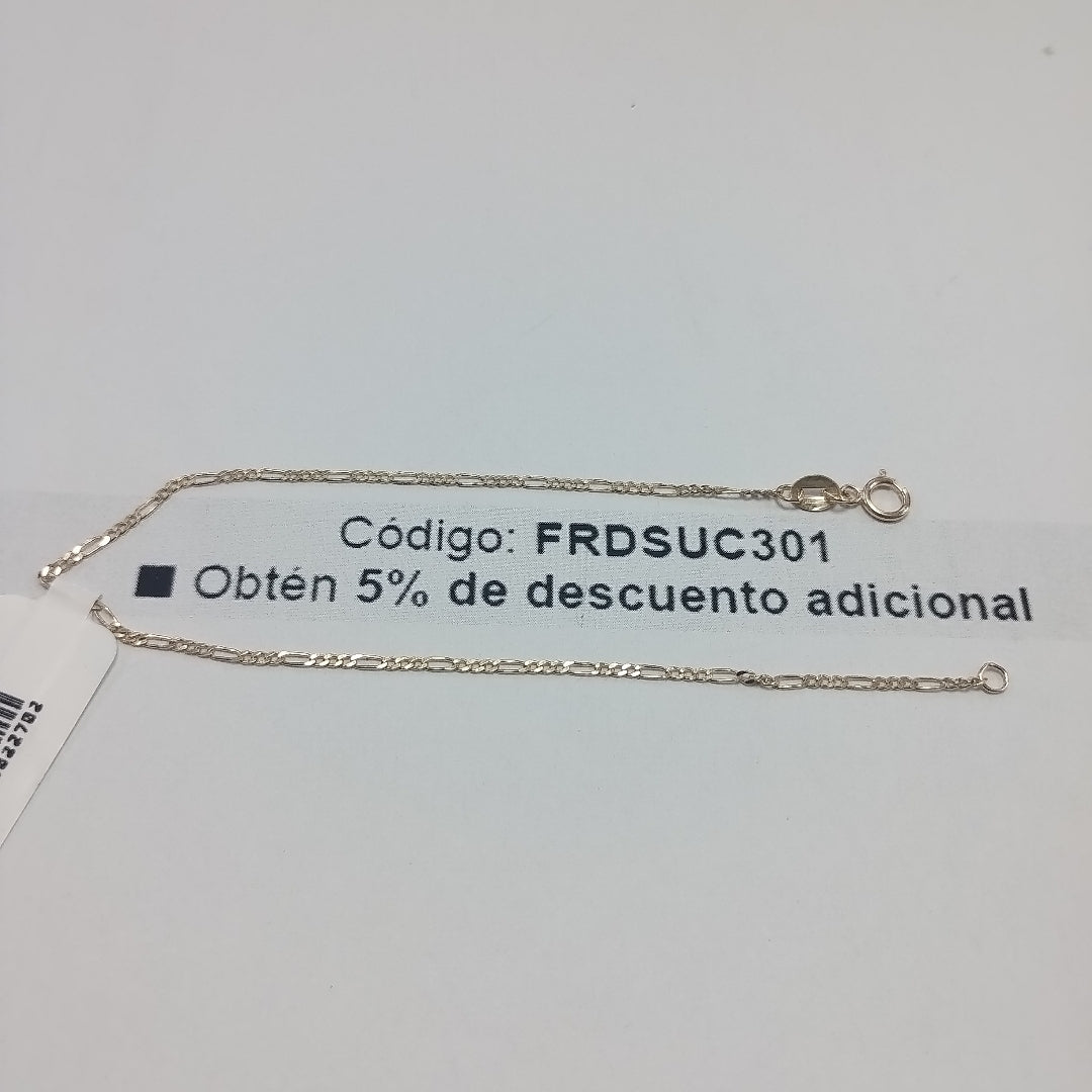 PULSERAS TEJIDO 3X1 ORO 14K 21 CM 1 GR (NUEVO)