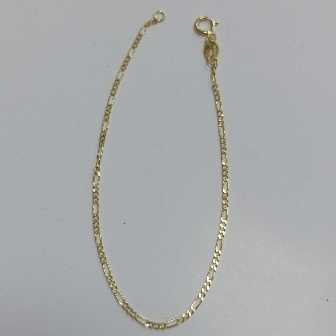 PULSERAS TEJIDO 3X1 ORO 14K 16 CM 0.9 GR (NUEVO)