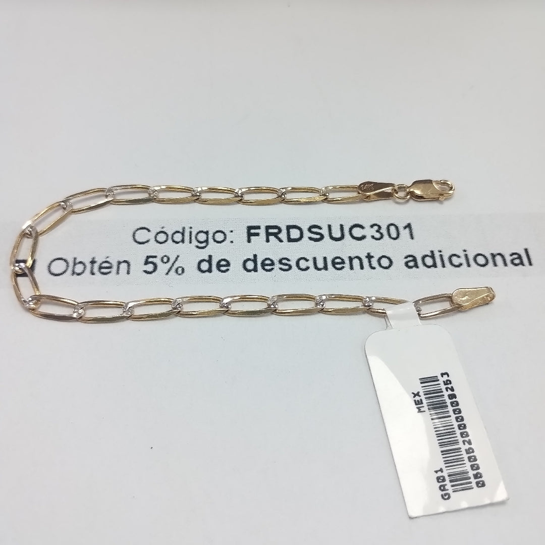 PULSERA TEJIDO ESLABONES 3.8G 18 CM (NUEVO)