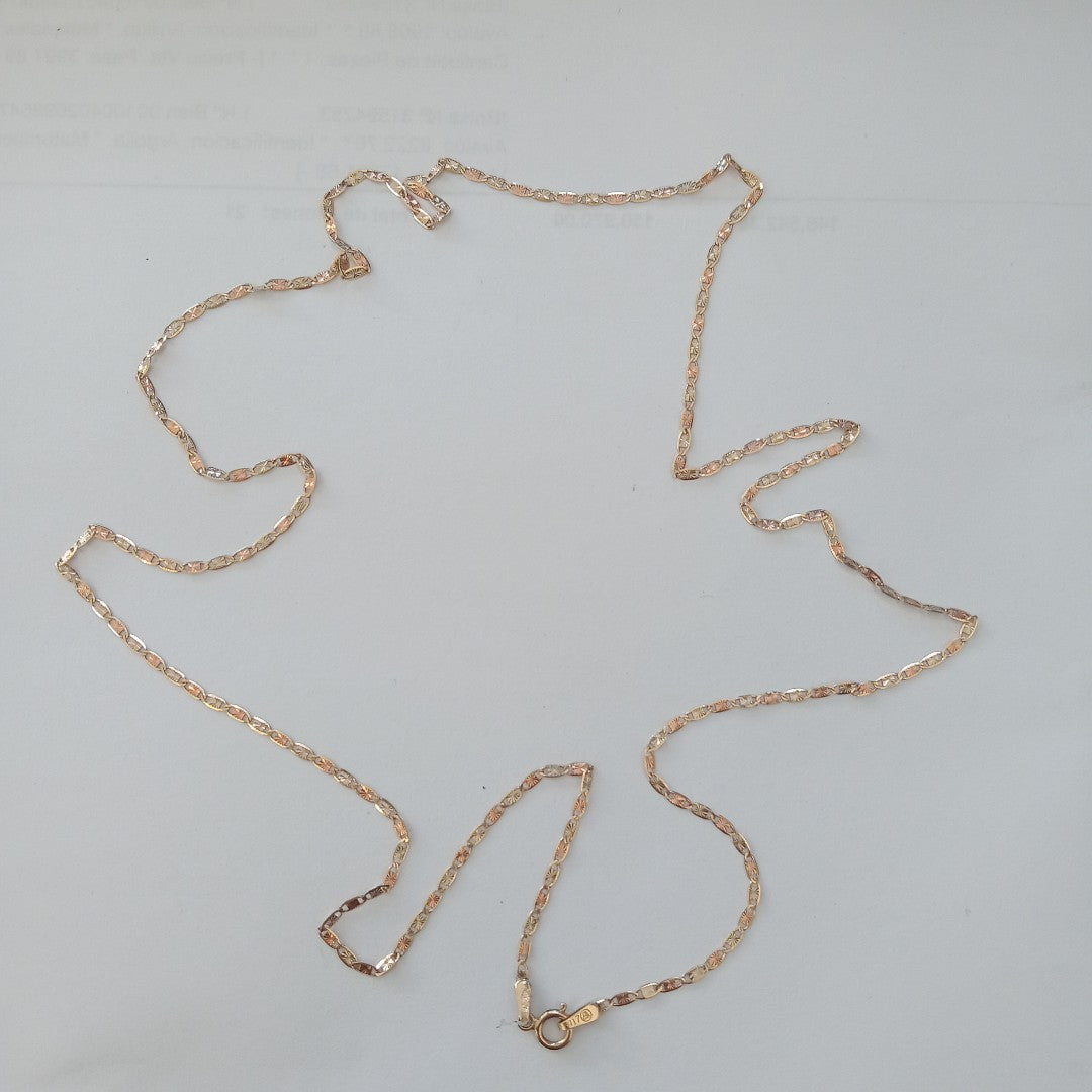 CADENA ORO COMBINADO 10 K 1,40 GRMS (SEMINUEVO)