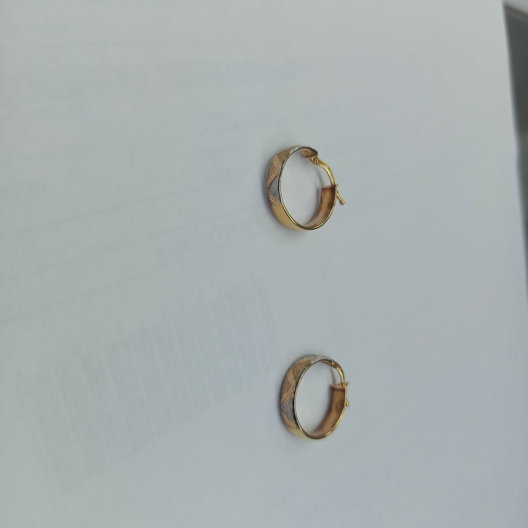 ARRACADAS PAR ORO, RODIADO 14 K 2.1 GRMS (SEMINUEVO)