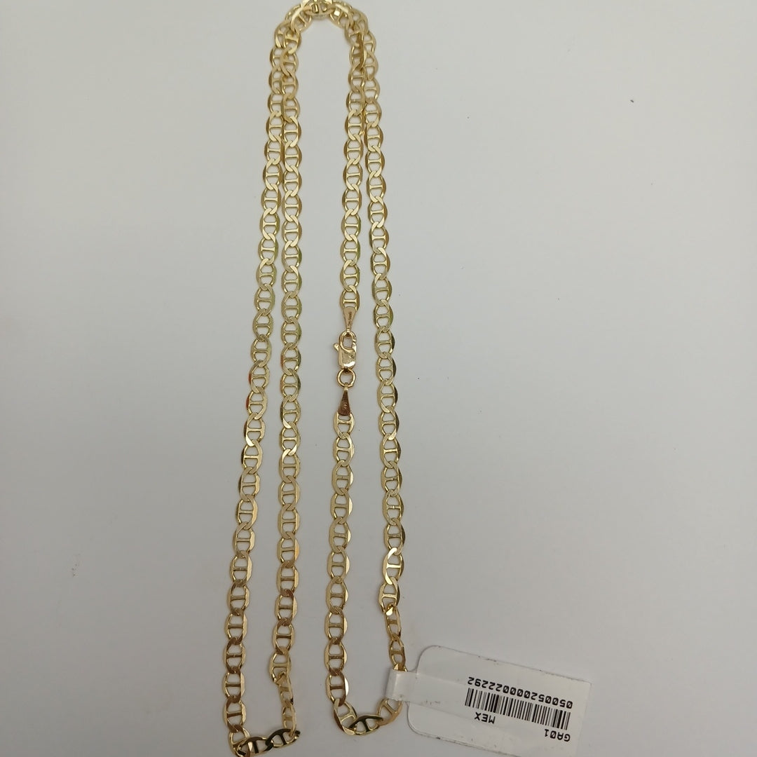 CADENAS TEJIDO MARINERA ORO 14K 60 CM 8.8 GR (NUEVO)