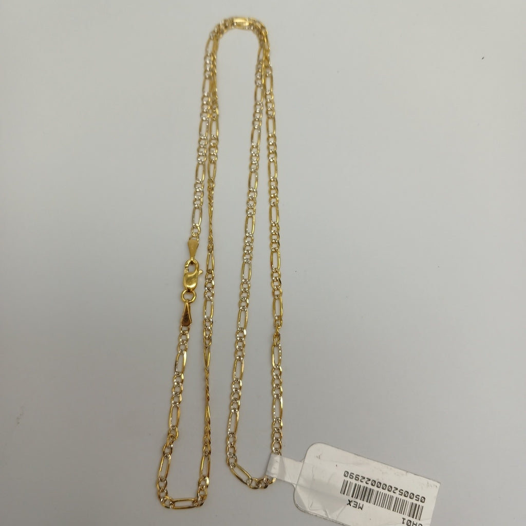 CADENAS TEJIDO 3X1 DIAMANTADA ORO 14K 55 CM 4.5 GR (NUEVO)