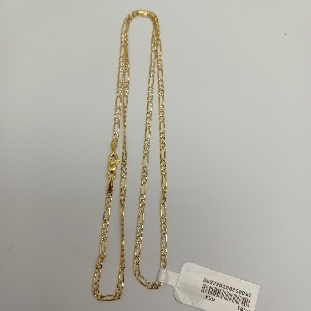 CADENAS TEJIDO 3X1 DIAMANTADA ORO 14K 55 CM 4.5 GR (NUEVO)