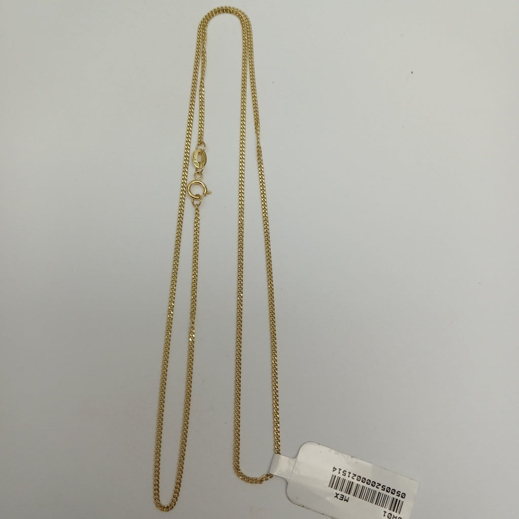 CADENAS TEJIDO BARBADA ORO 10K 55 CM 3 GR (NUEVO)