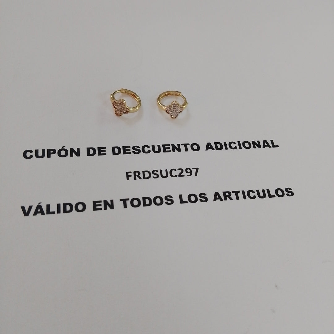 ARRACADAS PAR ORO 14 K 1.7 GRMS (SEMINUEVO)