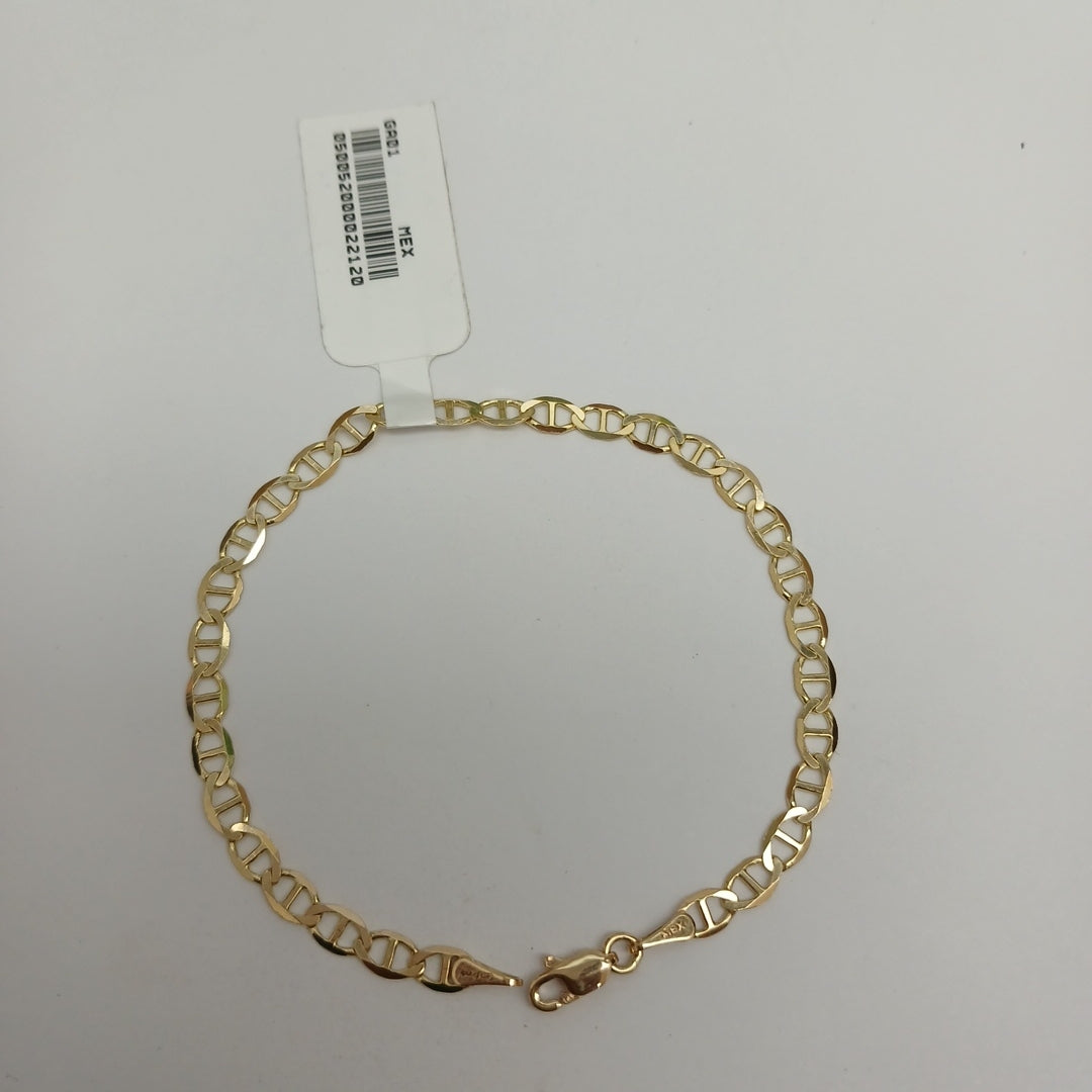 PULSERAS TEJIDO MARINERA ORO 14K 18 CM 2.8 GR (NUEVO)