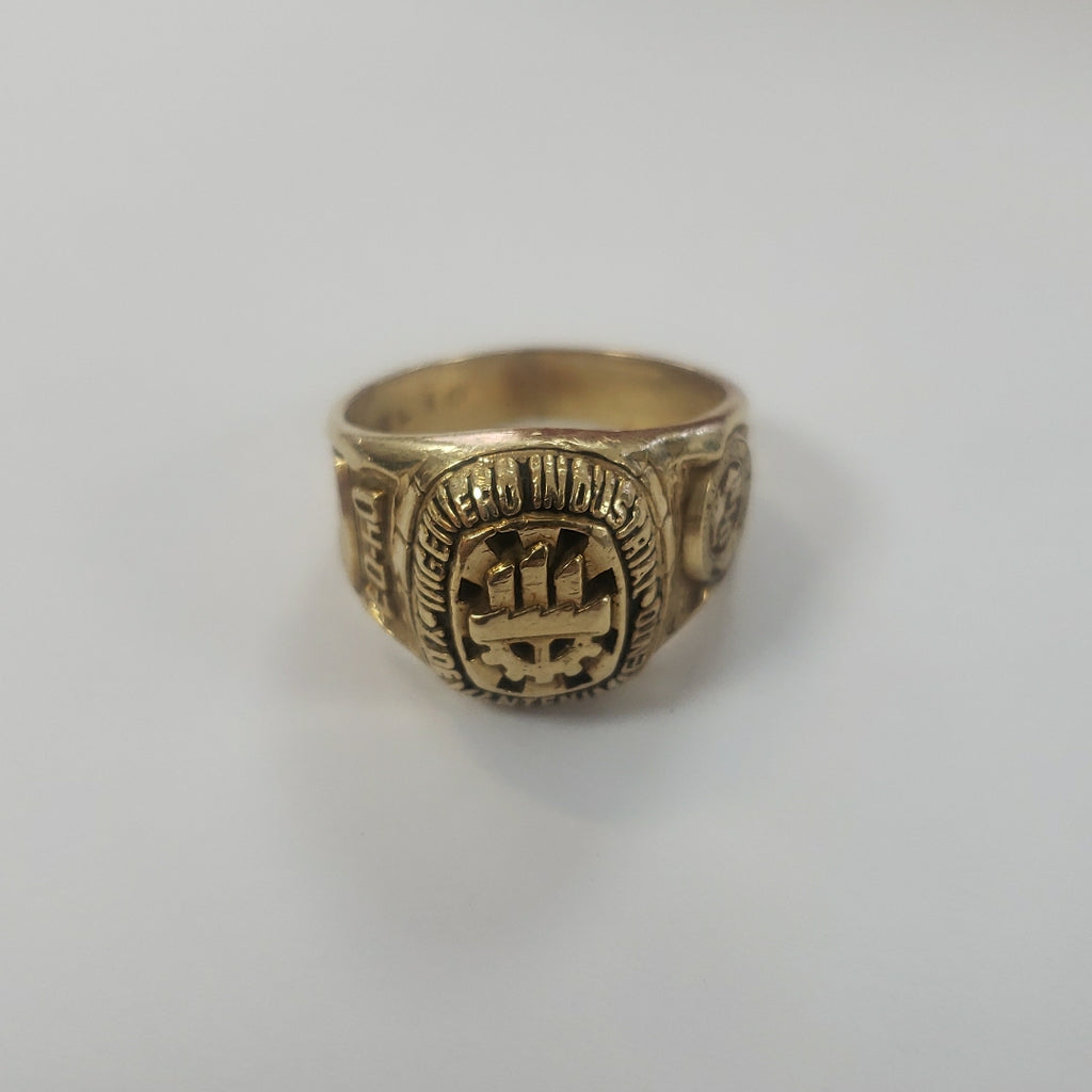 ANILLO DE GRADUACIÓN ORO 10 K 11.3 GRMS (SEMINUEVO)