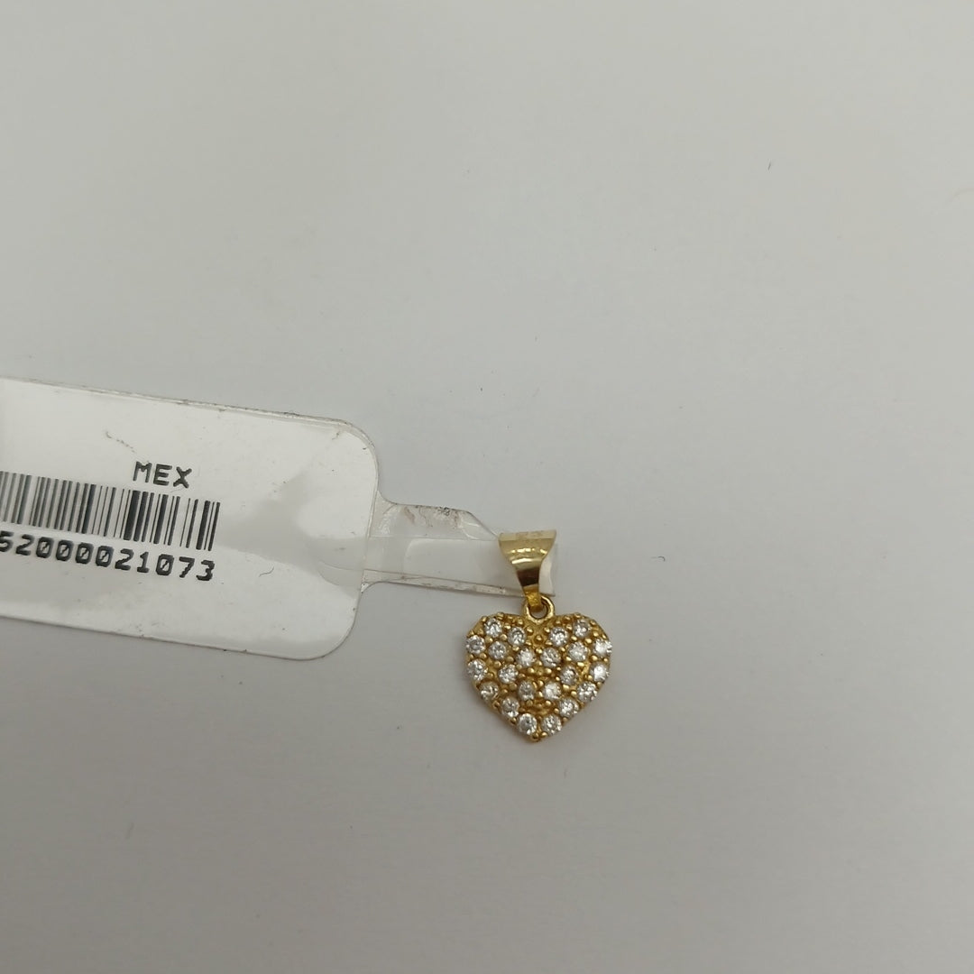 DIJES CORAZON C/CIRCONIA ORO 10K 0.7 GR (NUEVO)