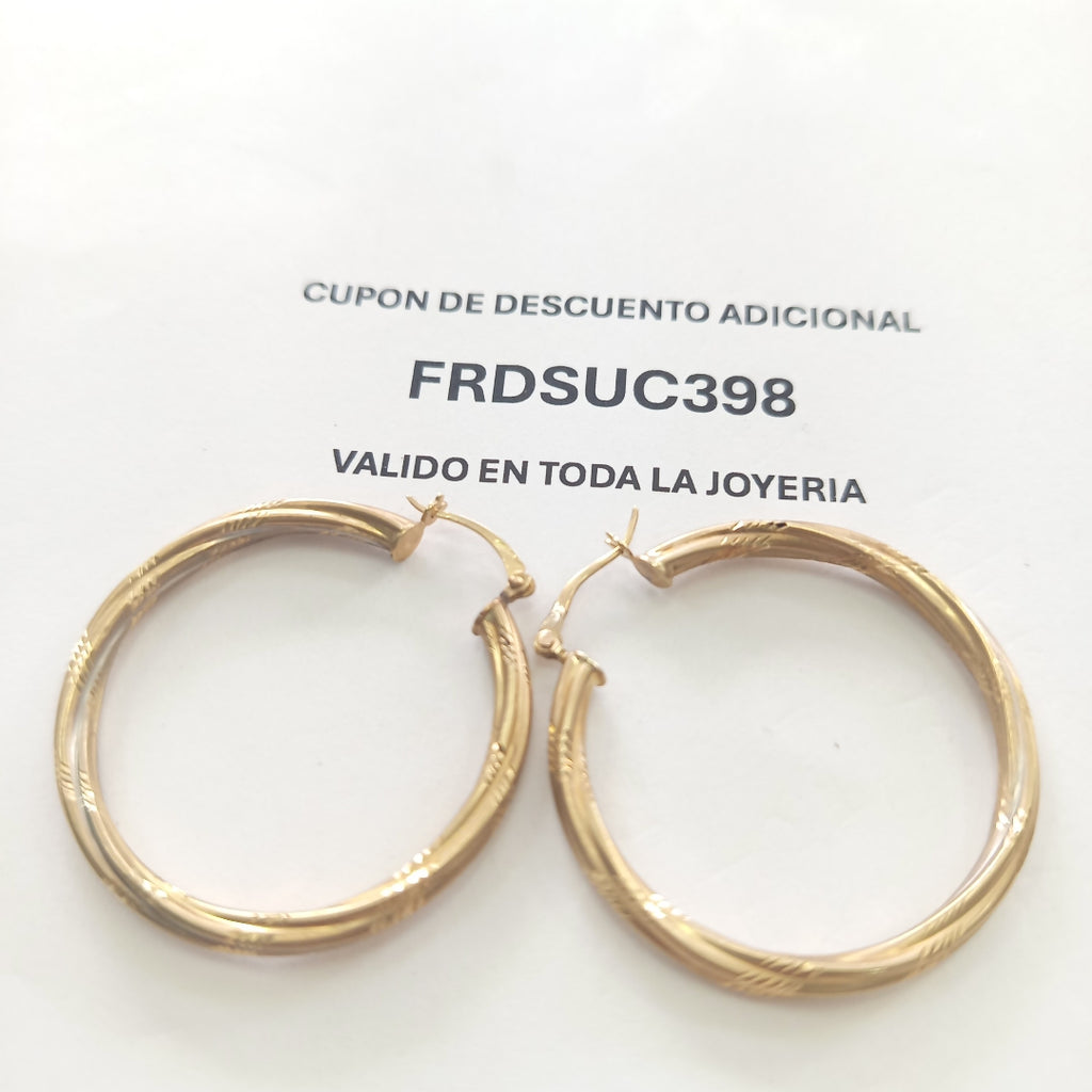 ARRACADAS PAR ORO 10 K 3.9 GRMS (SEMINUEVO)
