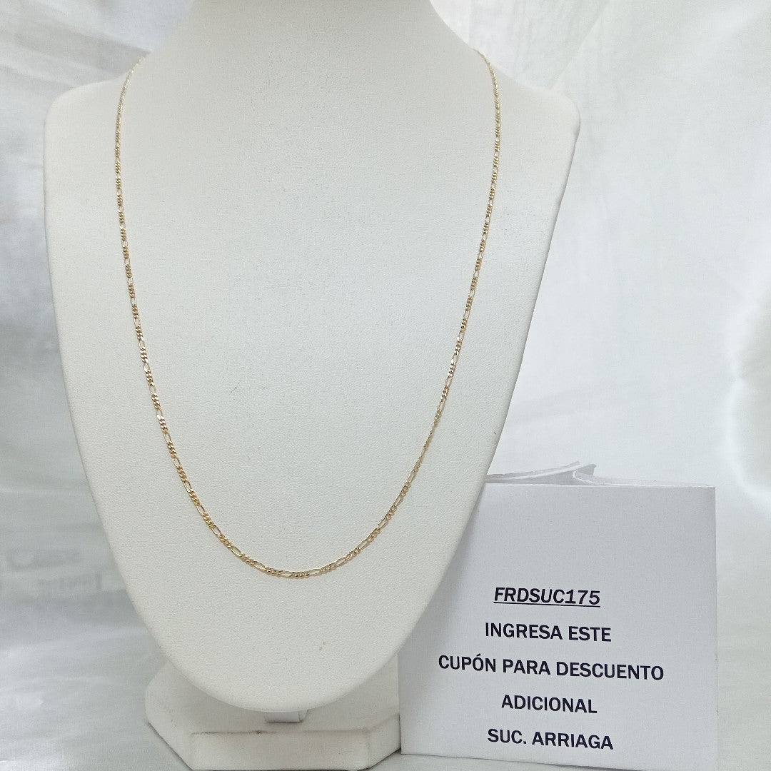 CADENAS TEJIDO 3X1 ORO 14K 55 CM 2.7 GR (NUEVO)