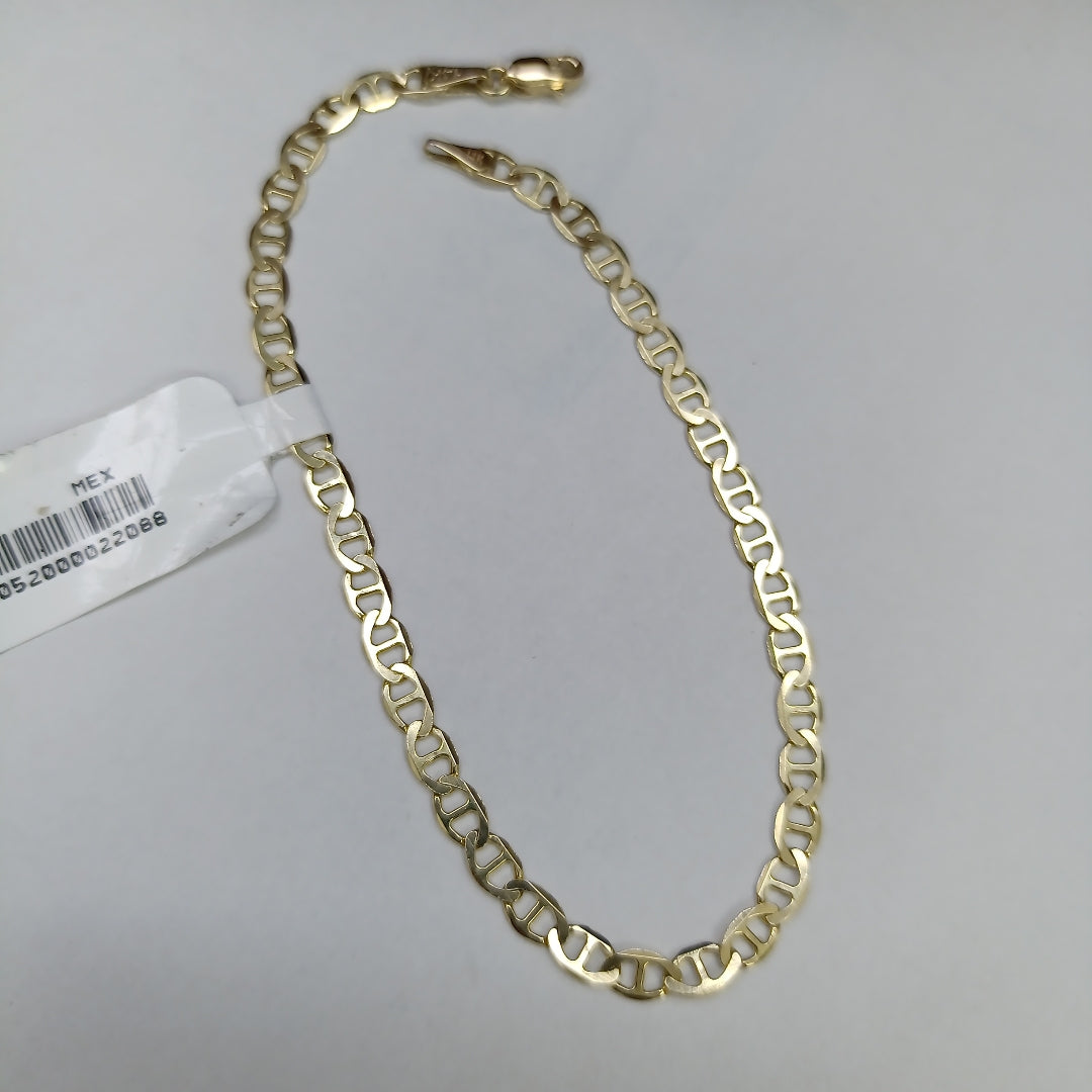 PULSERAS TEJIDO MARINERA ORO 14K 21 CM 3.4 GR (NUEVO)