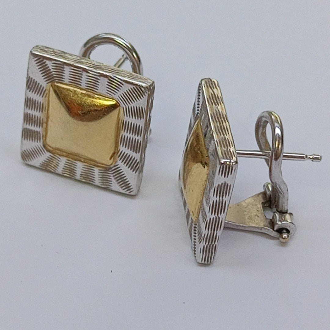 ARETES PAR ORO BLANCO 14 K 4.3 GRMS (SEMINUEVO)