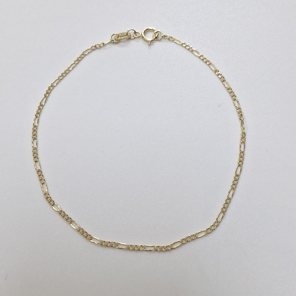 PULSERAS TEJIDO 3X1 ORO 14K 21 CM 1 GR (NUEVO)